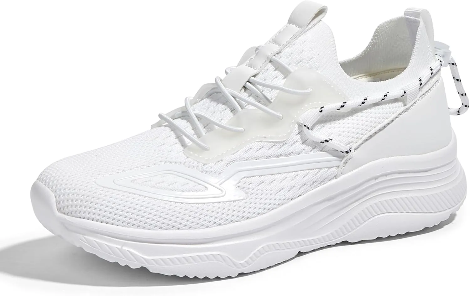 LUCKY STEP Women's Slip On Walking Shoes Mesh Tennis Workout Comfortable Lightweight Athletic Gym Trainers Stylish Breathable Fashion Sneakers
