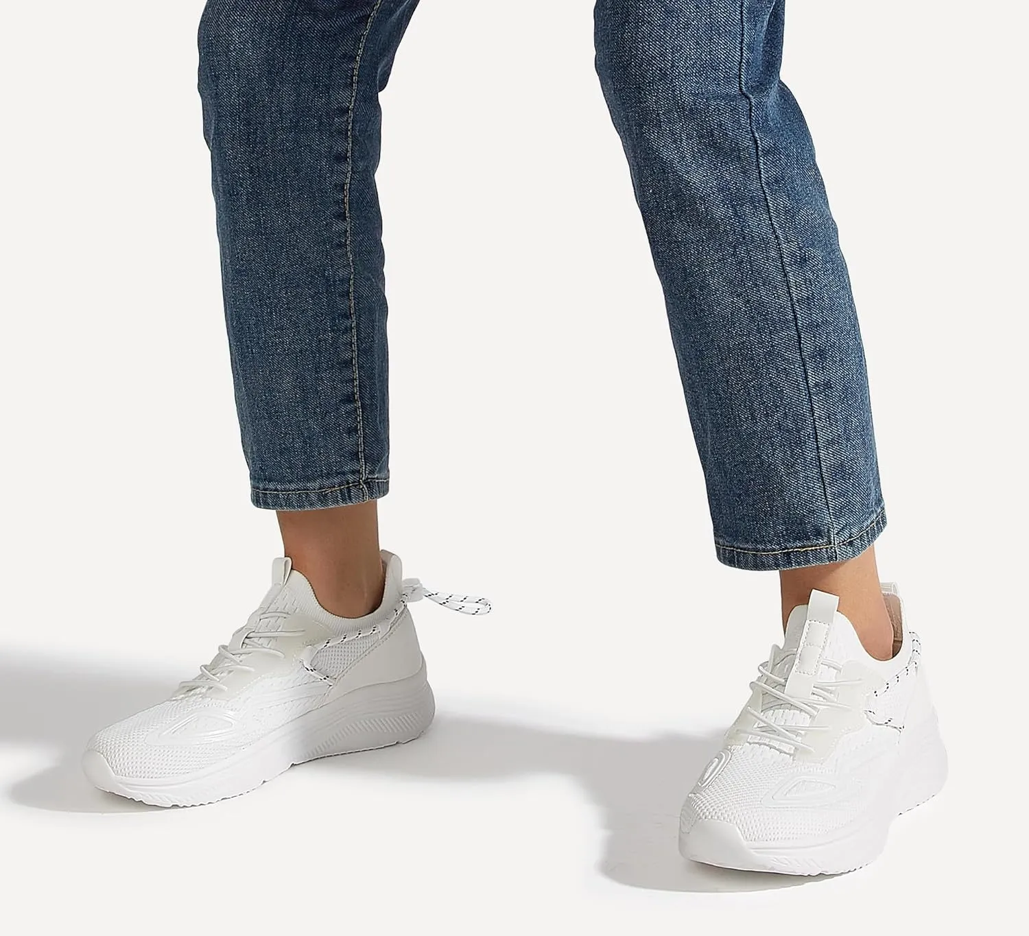 LUCKY STEP Women's Slip On Walking Shoes Mesh Tennis Workout Comfortable Lightweight Athletic Gym Trainers Stylish Breathable Fashion Sneakers