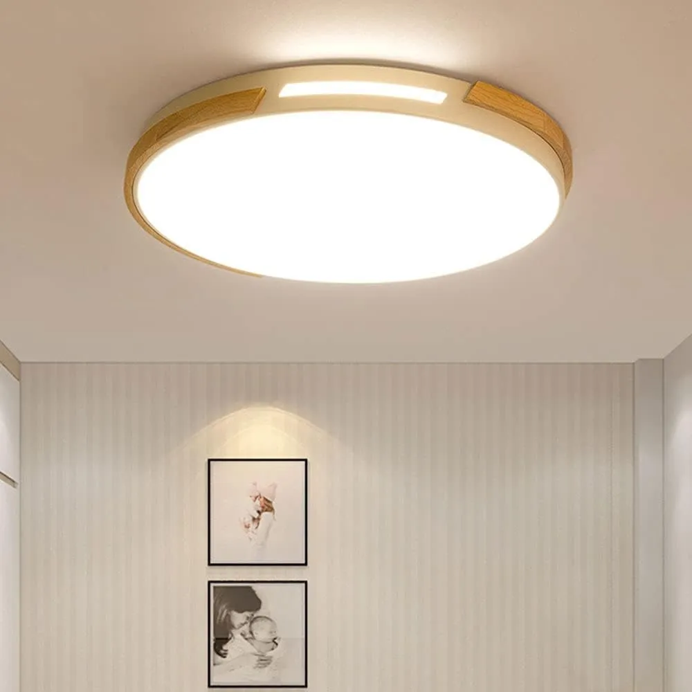 Macaron Ceiling Light LED Ceiling Lamp Modern Minimalist Living Room Flat Lamp Three Color Temperature in One (3000k/4000k/6500k) Easy to Install Lighting Fixture Bedroom, Study, Living Room