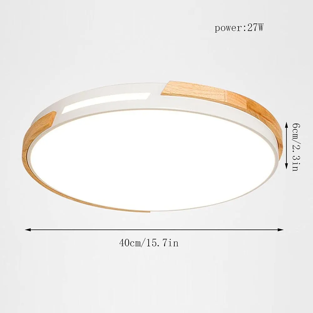 Macaron Ceiling Light LED Ceiling Lamp Modern Minimalist Living Room Flat Lamp Three Color Temperature in One (3000k/4000k/6500k) Easy to Install Lighting Fixture Bedroom, Study, Living Room
