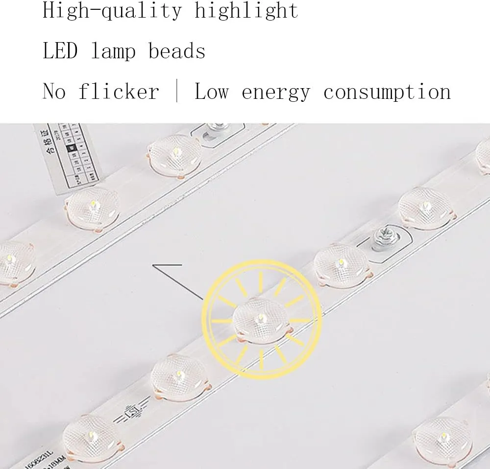 Macaron Ceiling Light LED Ceiling Lamp Modern Minimalist Living Room Flat Lamp Three Color Temperature in One (3000k/4000k/6500k) Easy to Install Lighting Fixture Bedroom, Study, Living Room