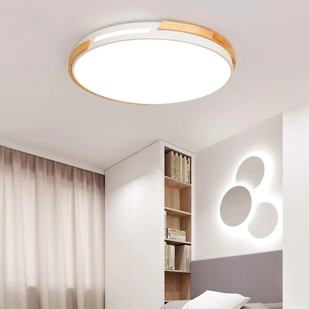 Macaron Ceiling Light LED Ceiling Lamp Modern Minimalist Living Room Flat Lamp Three Color Temperature in One (3000k/4000k/6500k) Easy to Install Lighting Fixture Bedroom, Study, Living Room