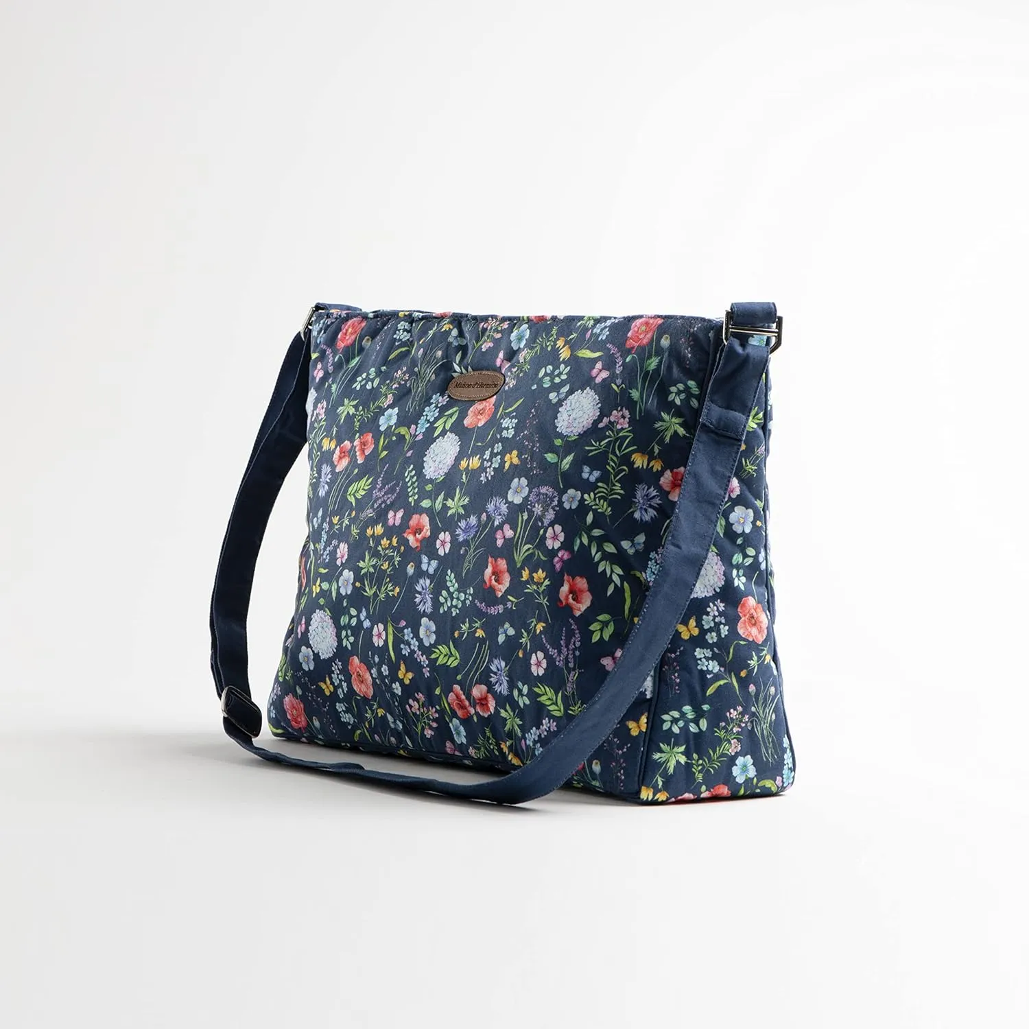 Maison d' Hermine Hand Bag Cotton Adjustable Shoulder Strap Cross Body Bag Tote purse with Zippered & Slip Pockets