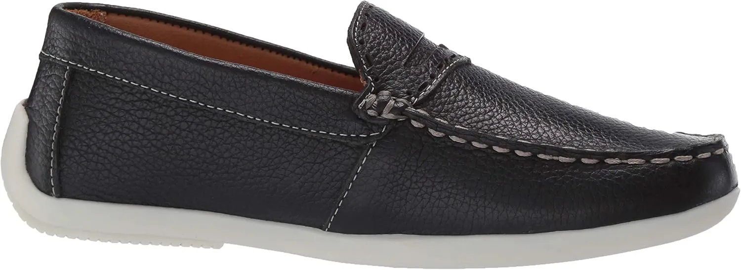 Marc Joseph New York Unisex-Child Leather Made in Brazil Driving Loafer with Penny Detail