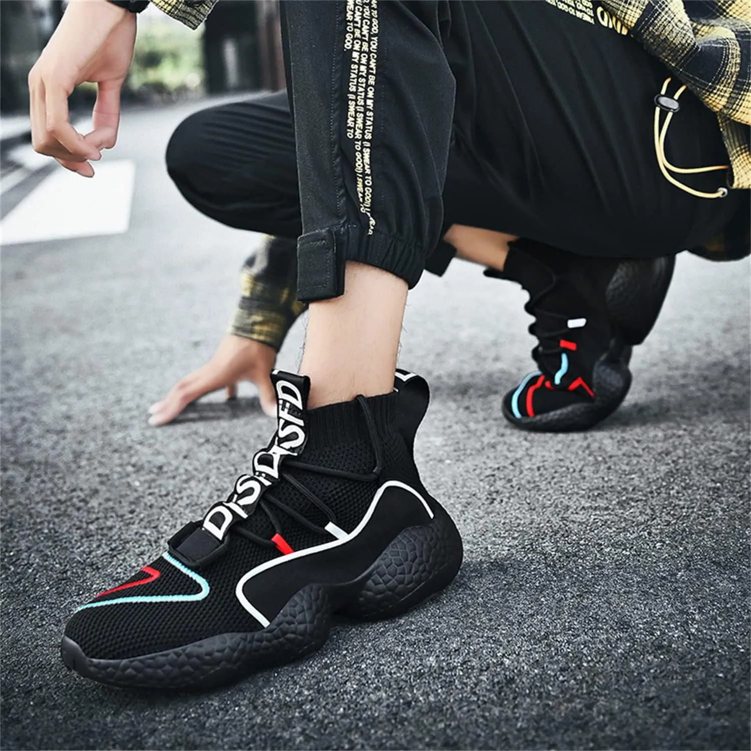 MDPCX Couple Shoes High top Men's Socks Shoes Running Light Breathable Casual Women's Sports Shoes Fashion Sports Shoes Climbing Shoes