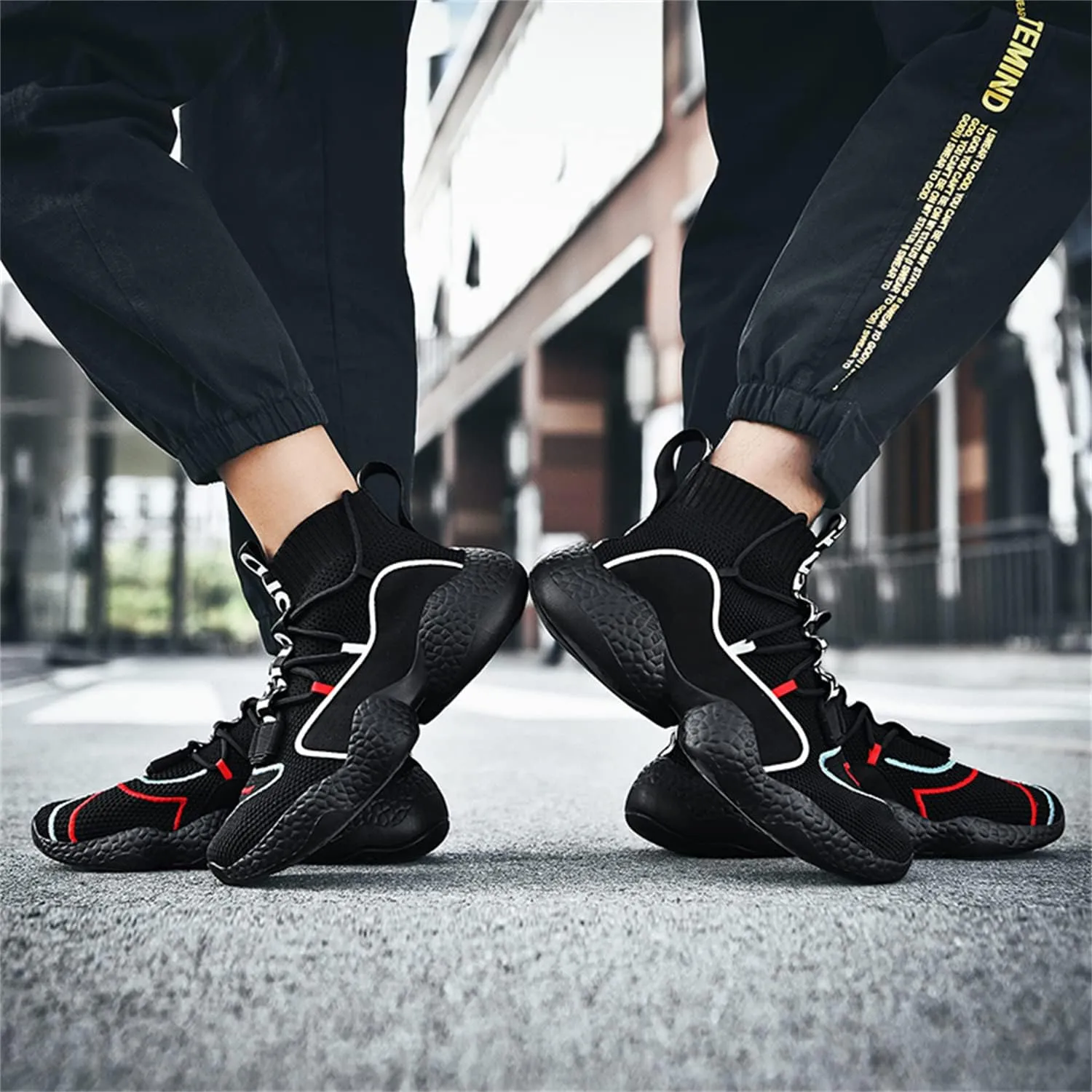MDPCX Couple Shoes High top Men's Socks Shoes Running Light Breathable Casual Women's Sports Shoes Fashion Sports Shoes Climbing Shoes