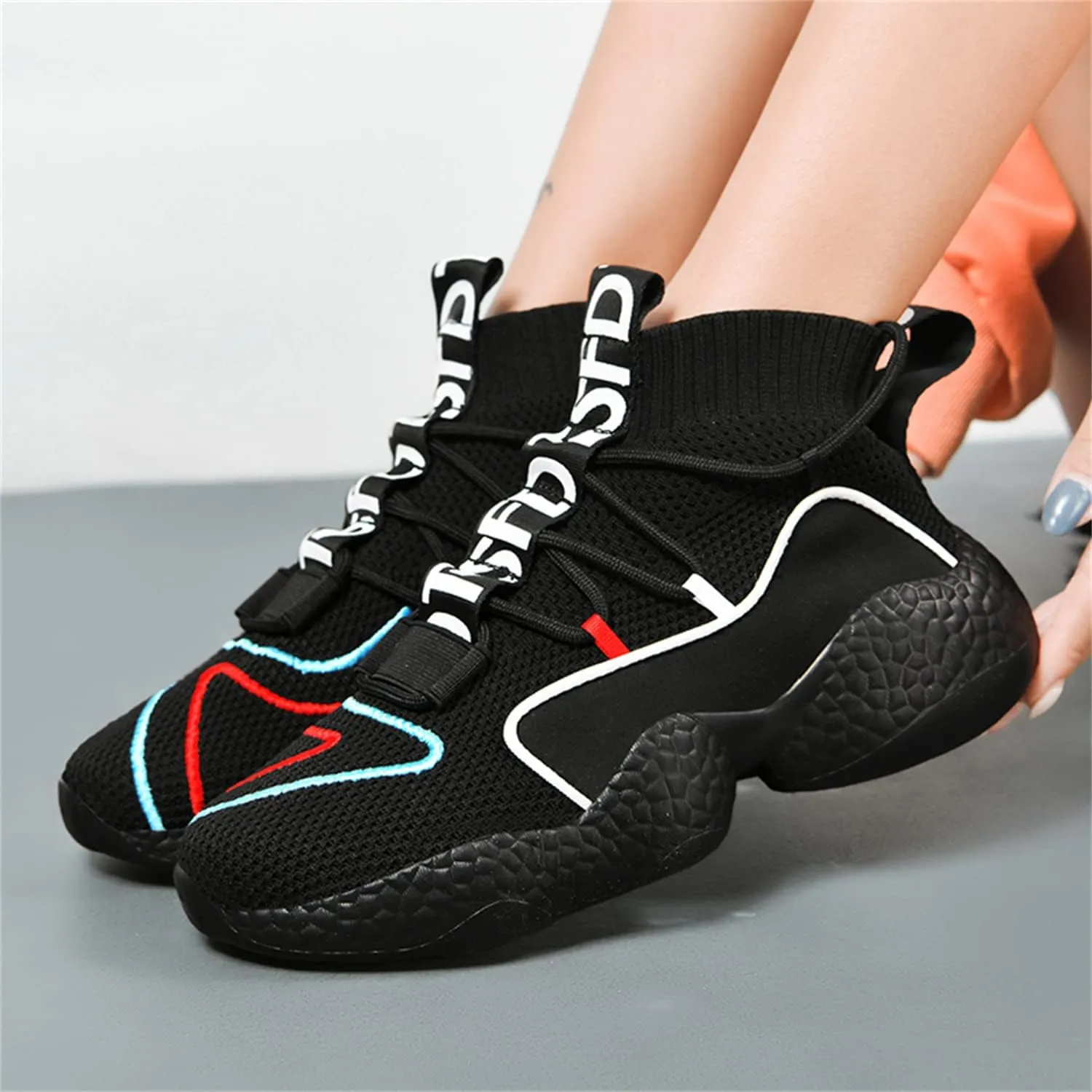 MDPCX Couple Shoes High top Men's Socks Shoes Running Light Breathable Casual Women's Sports Shoes Fashion Sports Shoes Climbing Shoes