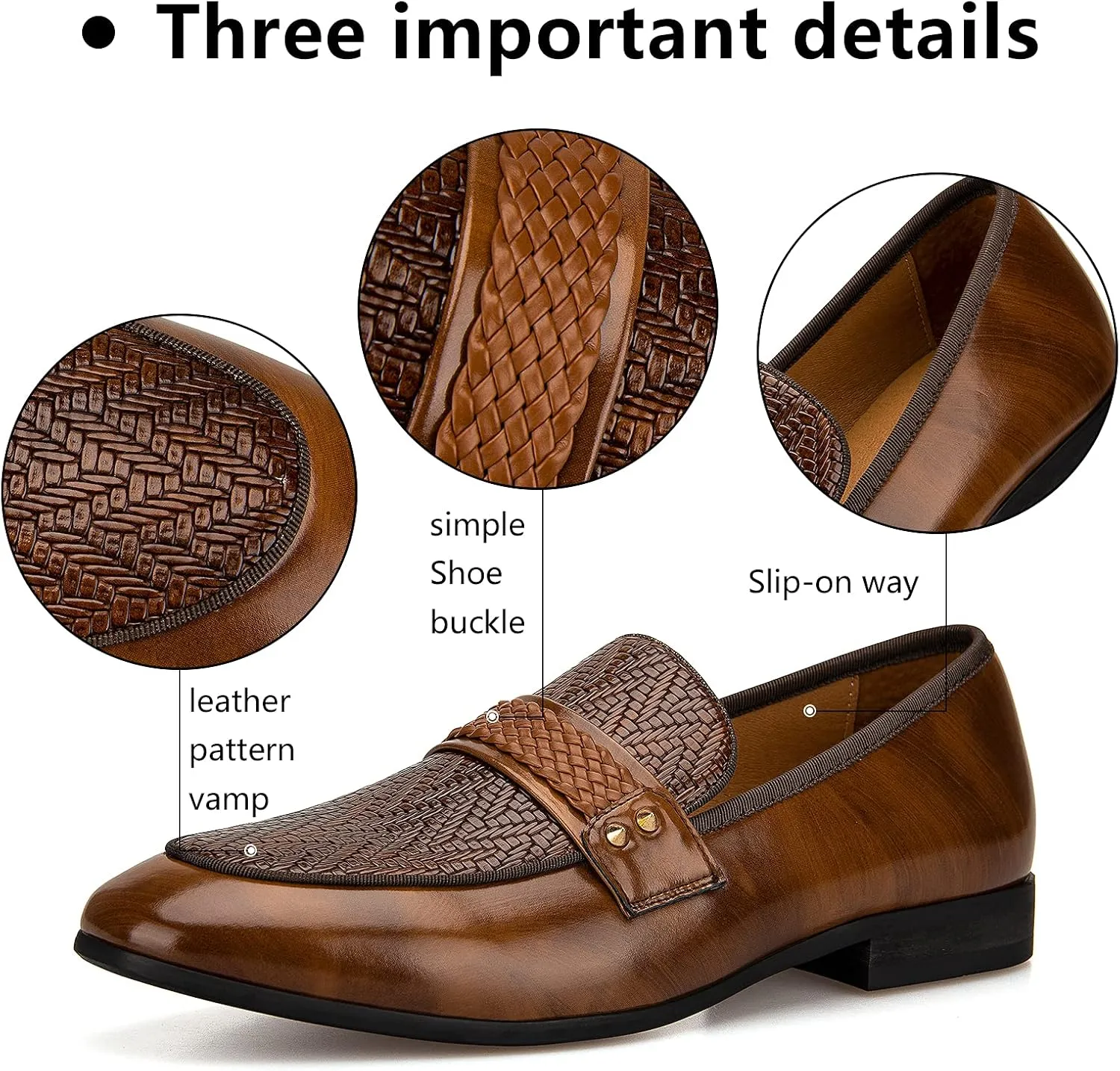 Meijiana Men's Loafers Lightweight Slip-On Moccasins Stylish Dress Shoes Breathable Tassels Loafers
