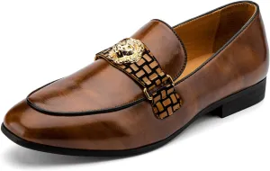 Meijiana Men's Loafers Lightweight Slip-On Moccasins Stylish Dress Shoes Breathable Tassels Loafers