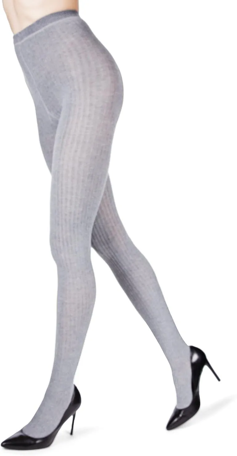 MeMoi Boston Ribbed Cotton Tights for Women, Cozy and Warm Durable Sweater Tights - Sizes Small to Queen 2