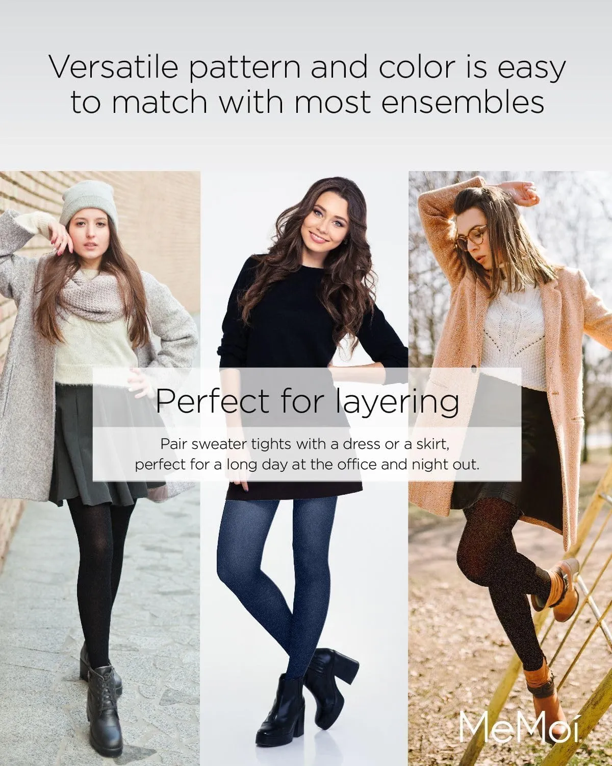 MeMoi Glasgow Plaid Cotton Tights for Women, Cozy, Warm and Fashionable Patterned Sweater Tights - Sizes Small to 6X