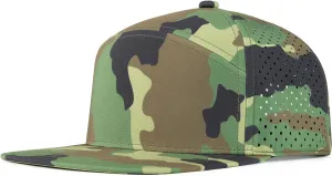 Men Flat Brim Adjustable Performance Hat Snapback Laser Perforated Baseball Cap