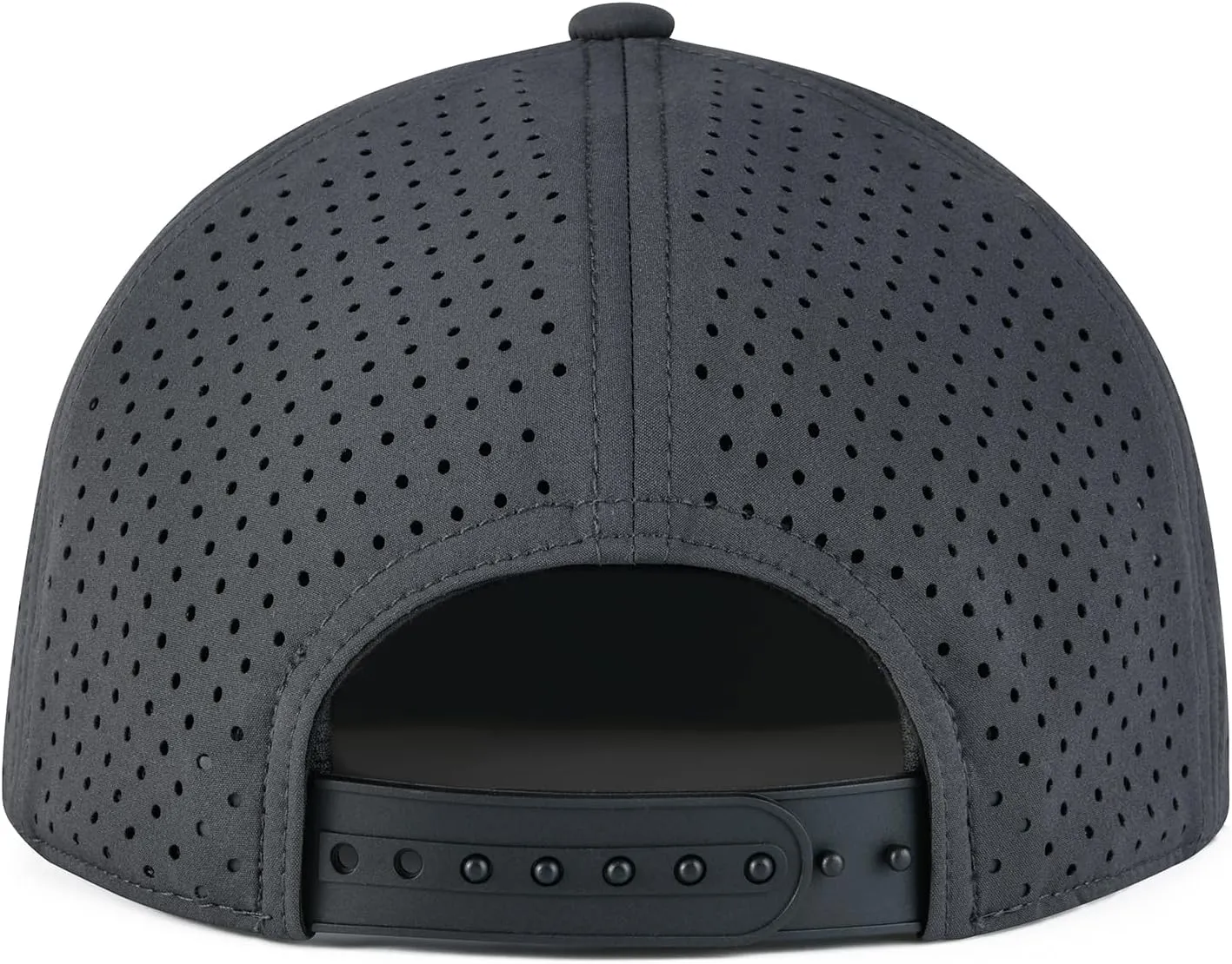 Men Flat Brim Adjustable Performance Hat Snapback Laser Perforated Baseball Cap
