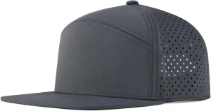 Men Flat Brim Adjustable Performance Hat Snapback Laser Perforated Baseball Cap