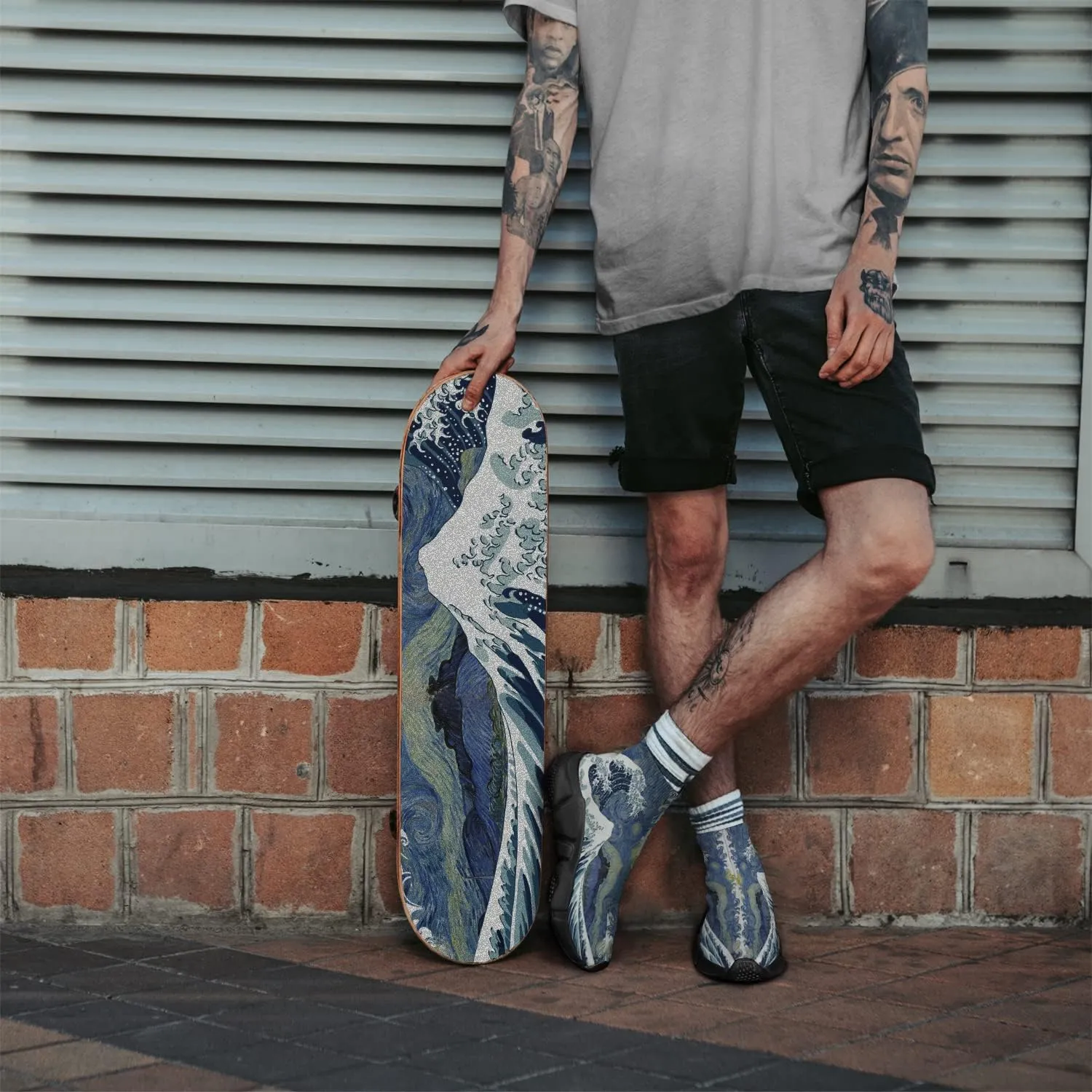 Men Women Slip-on Socks Sneakers Art Graffiti Painted Casual Shoes Tennis Running Shoes Plus Size 5-15