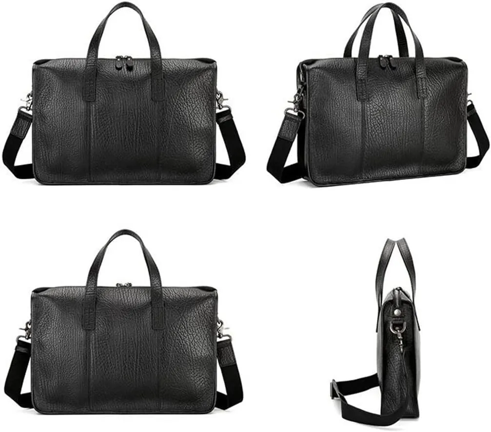 Men's Bag Leather Men's Handbag Layer Cowhide Computer Business Briefcase Single Shoulder Crossbody