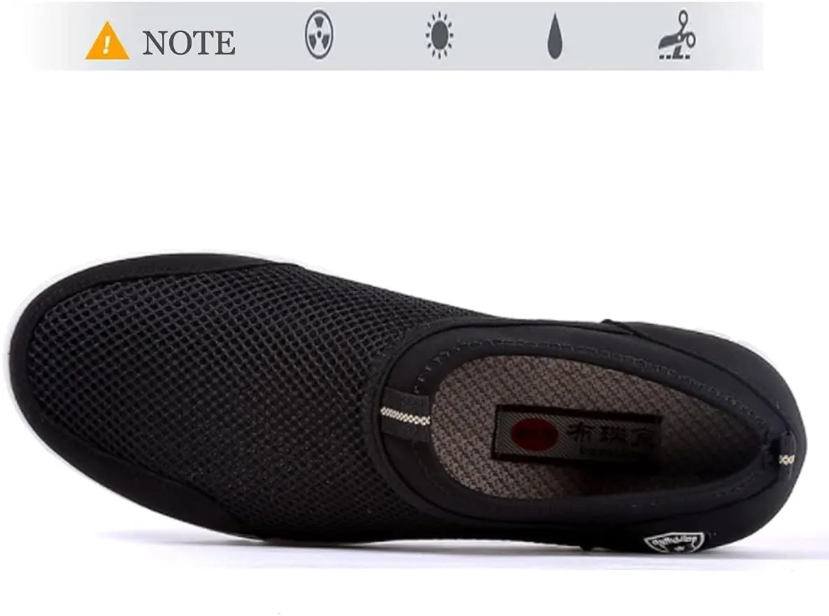 Mens Breathable Casual Loafers Mesh Summer Lightweight Slip-on Shoes Comfortable Outdoor Driving Travel Stylish