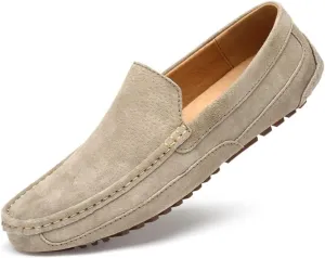 Mens Casual Penny Shoes Suede Leather Loafers Moccasins Slip On Flats Driving Shoes