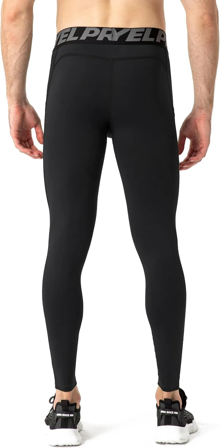 Men’s Compression Pants Athletic Running Leggings Workout Tights Quick Dry Base Layer for Basketball Sports