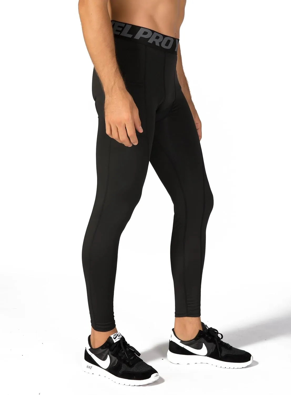 Men’s Compression Pants Athletic Running Leggings Workout Tights Quick Dry Base Layer for Basketball Sports