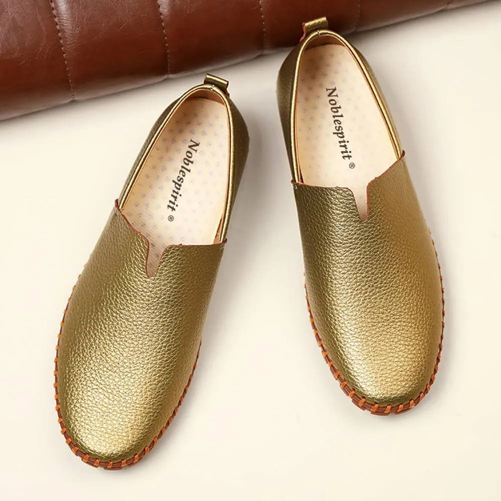 Men's Driving Loafers Leather Casual Slip On Shoes