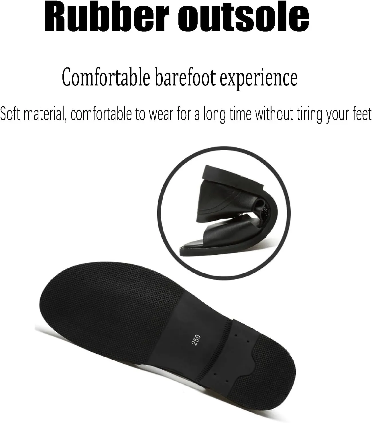 Men's Genuine Leather Cutout Water Shoes Slip On Flat Comfortable Open Toe Outdoor Casual Beach Light Weight Fisherman Sandals
