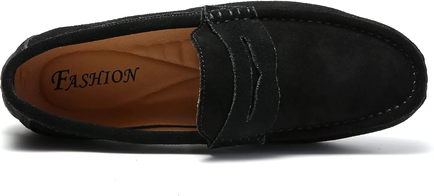 Men's Leather Casual Slip on Loafers Driving Walking Shoes