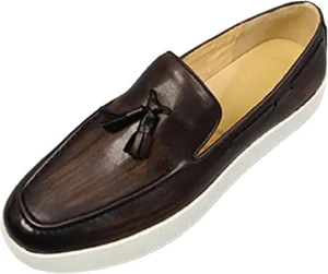 Men’s Leather Penny Loafers with Tassels – Stylish Slip-On Dress Casual Shoes, Classic & Comfortable for Business, Weddings, and Casual Wear