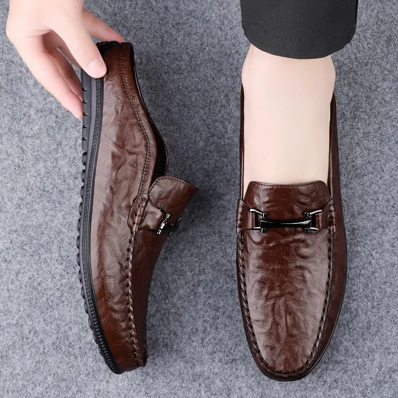Men's Loafers & Slip-Ons Dress Shoes Vintage Hand Business Formal Derby Shoes for Men