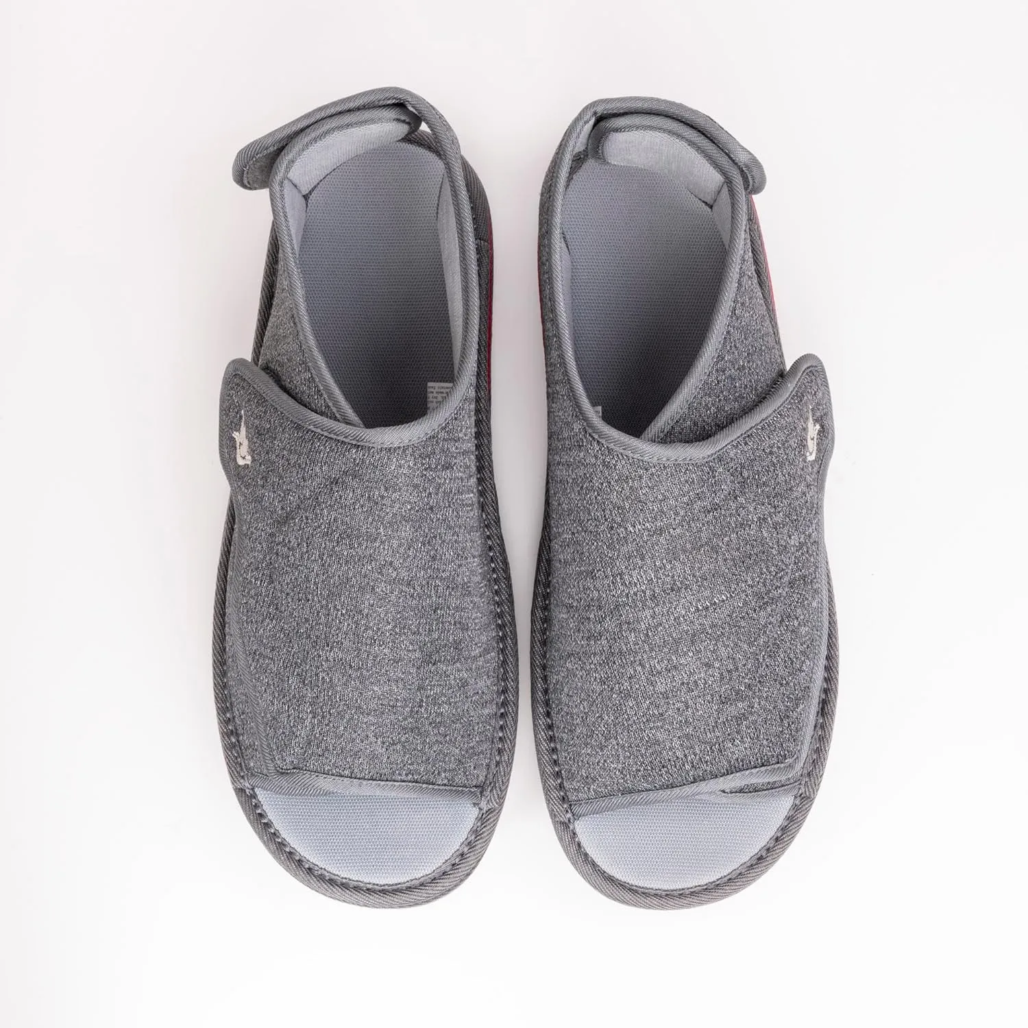 Men's Open Toe Foam Wide Diabetic Slippers Hook & Loop Closure Non-Slip Rubber Sole Flexible Orthotic Slippers Indoor/Outdoor Adjustable Soft Breathable