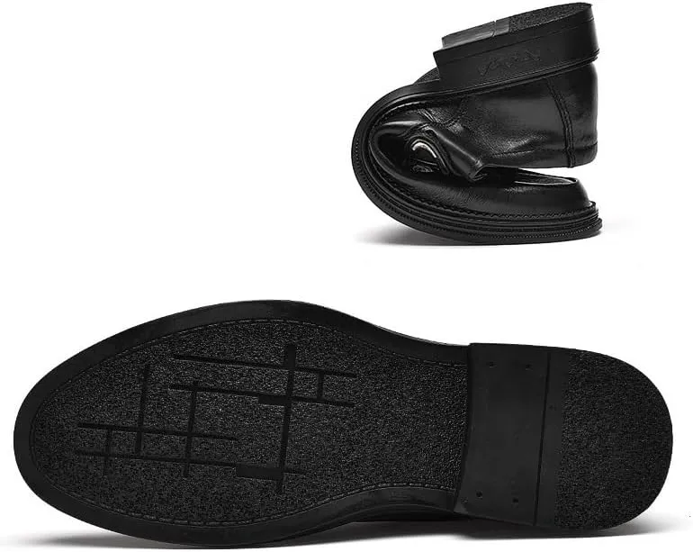 Men's Patent Leather Dress Shoes Summer Wingtip Brogue Oxford Shoes Fashion Business Slip on Loafer for Men