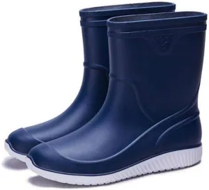 Mens Rain Boots Slip On Non-Slip Rubber Waterproof Ankle Boots Rain Shoes