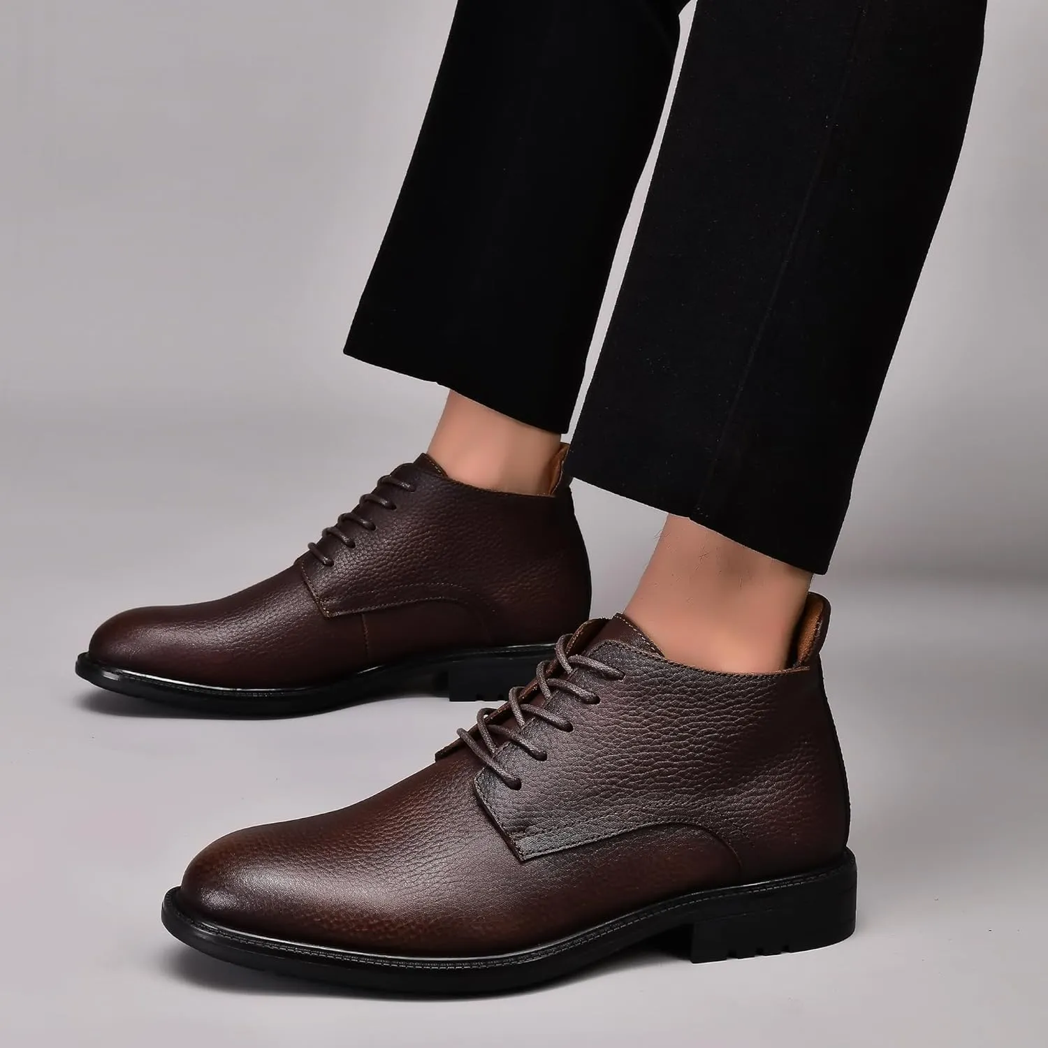 Mens Slip on Boots Chukka Boots Fashion and Comfort Casual Oxfords Ankle Lace Up Boot