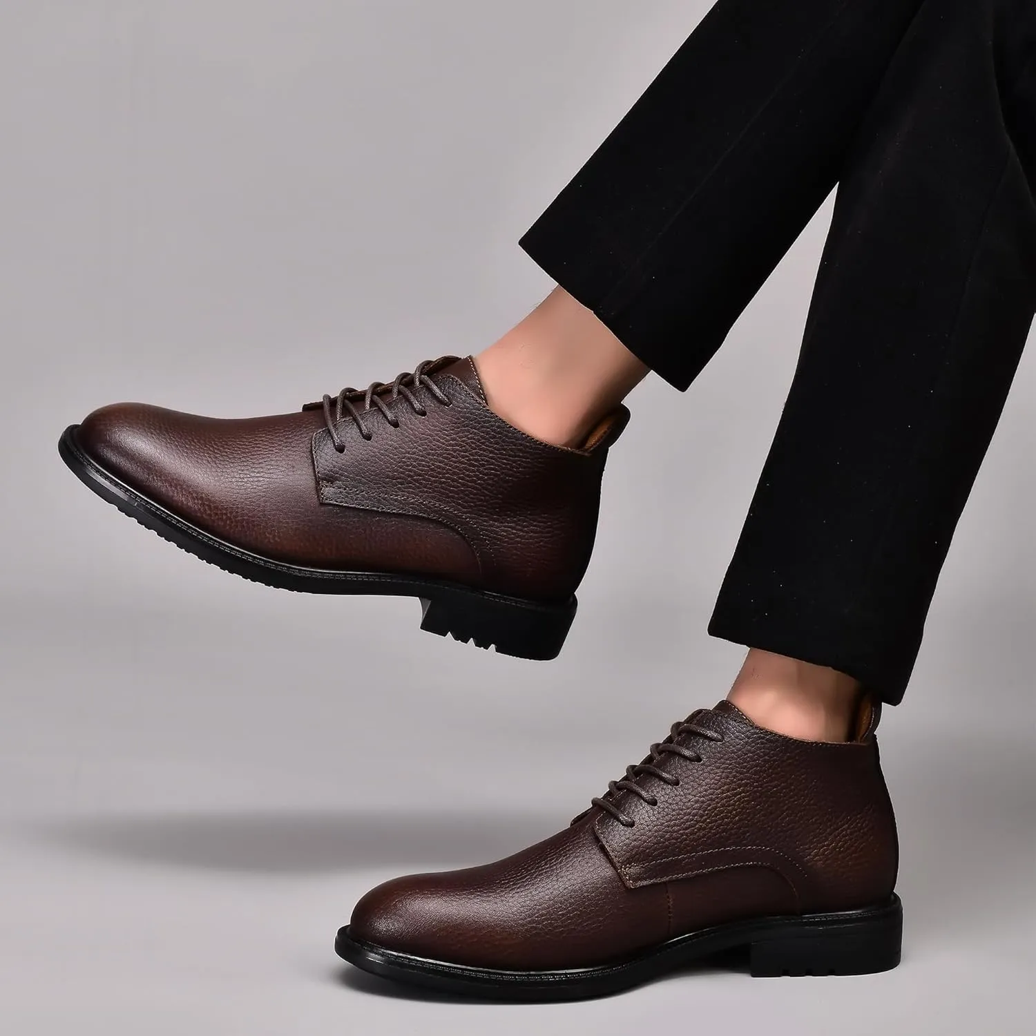 Mens Slip on Boots Chukka Boots Fashion and Comfort Casual Oxfords Ankle Lace Up Boot