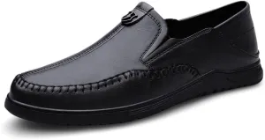 Men’s Slip-On Derby Shoes Pointed Toe Business Casual Dress Shoes for Office & Formal