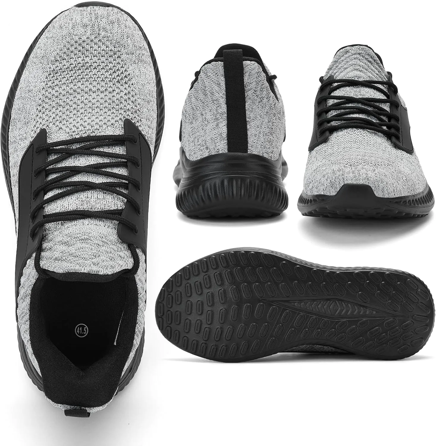 Mens Wide Sneakers Walking Shoes - Wide Slip on Tennis Shoes,Lightweight Breathable Comfortable Running Shoes for Athletic Workout Gym Jogging and Casual Wear Wide Width