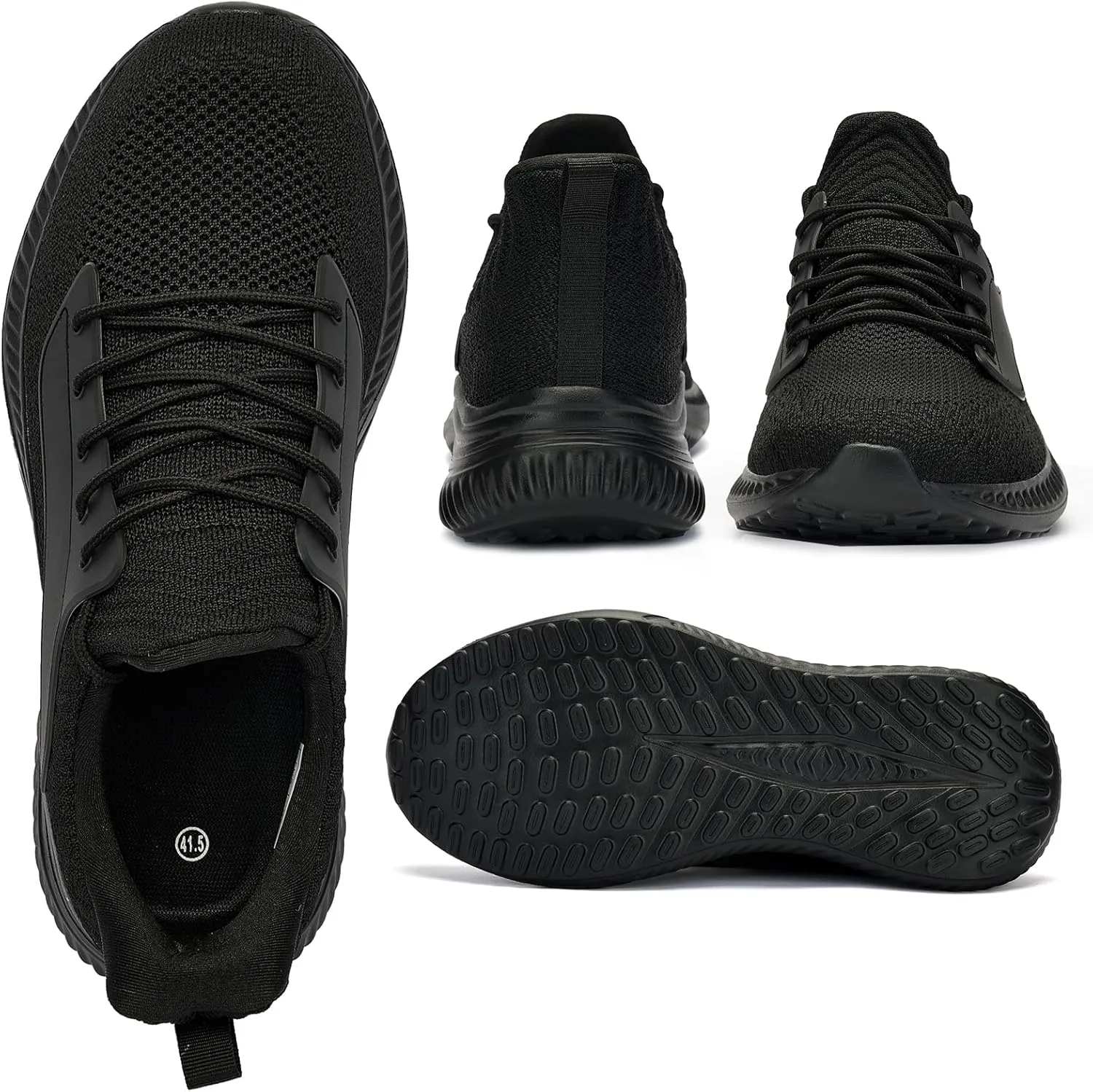 Mens Wide Sneakers Walking Shoes - Wide Slip on Tennis Shoes,Lightweight Breathable Comfortable Running Shoes for Athletic Workout Gym Jogging and Casual Wear Wide Width