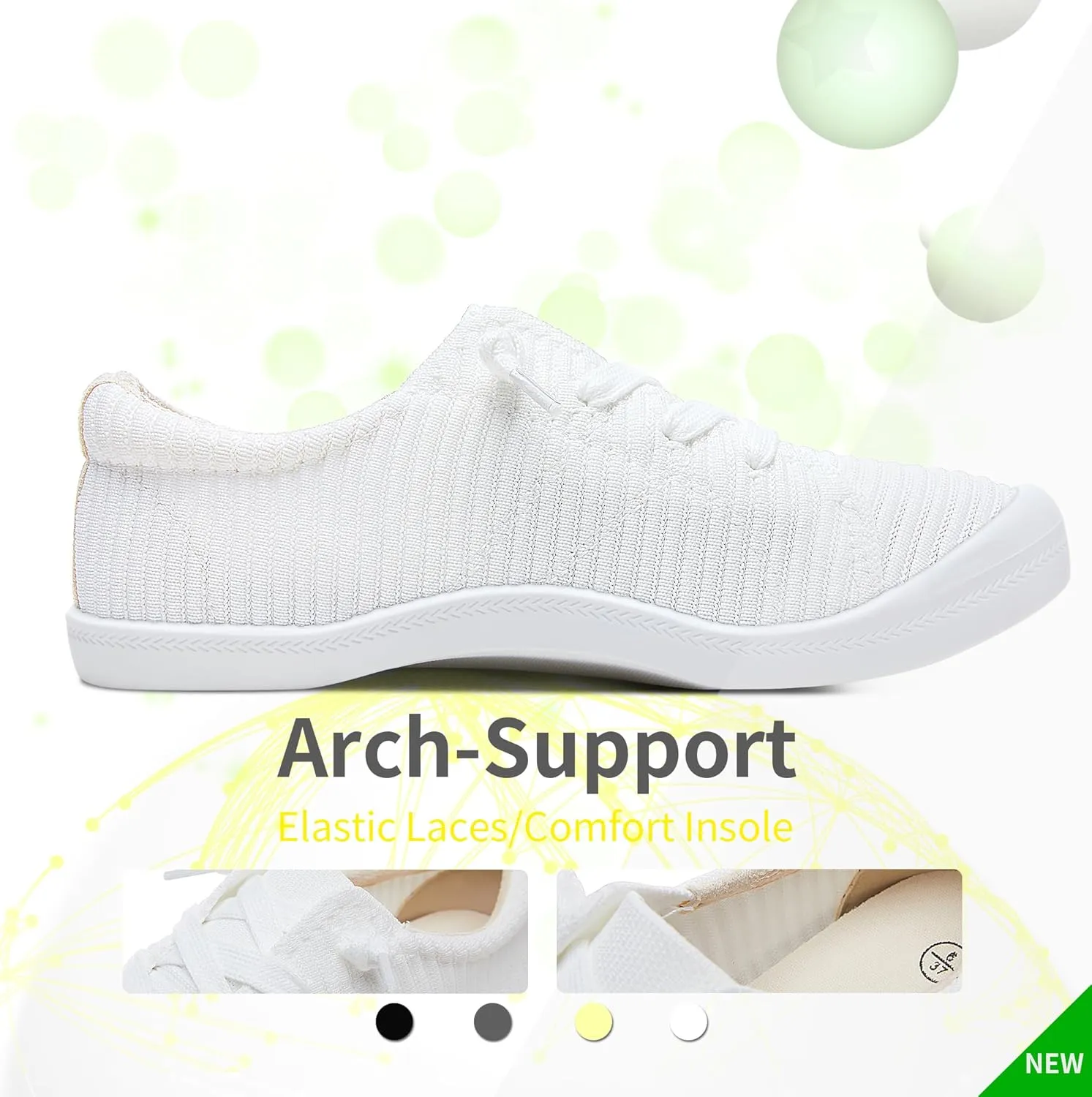 Mesh Slip On Shoes Women Comfort Knit Slip On Loafer Casual Fashion Sneaker Lightweight and Breathable Walking Flats