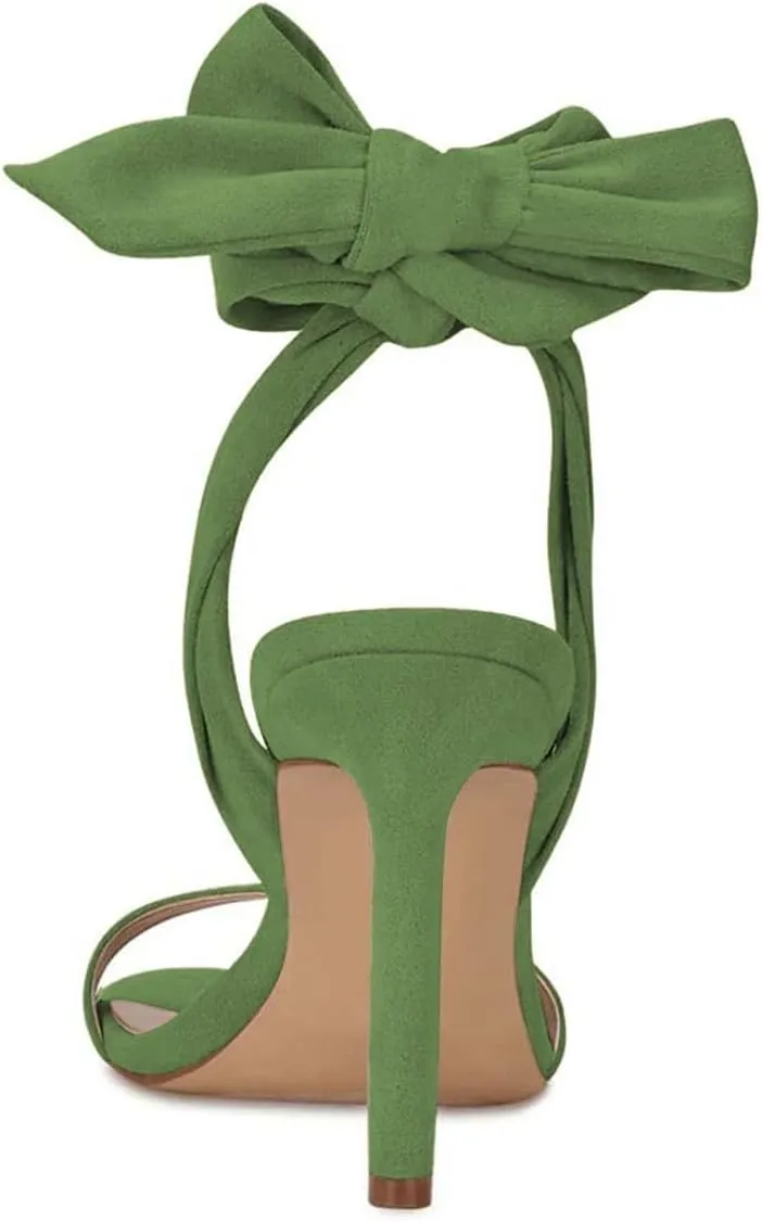 Milooey shoes Women Elegant Open Toe Strappy Heeled Sandal Lace Up Block High Heels Ankle Strap Party Dress Prom Lady Shoes Size 4-16 Us