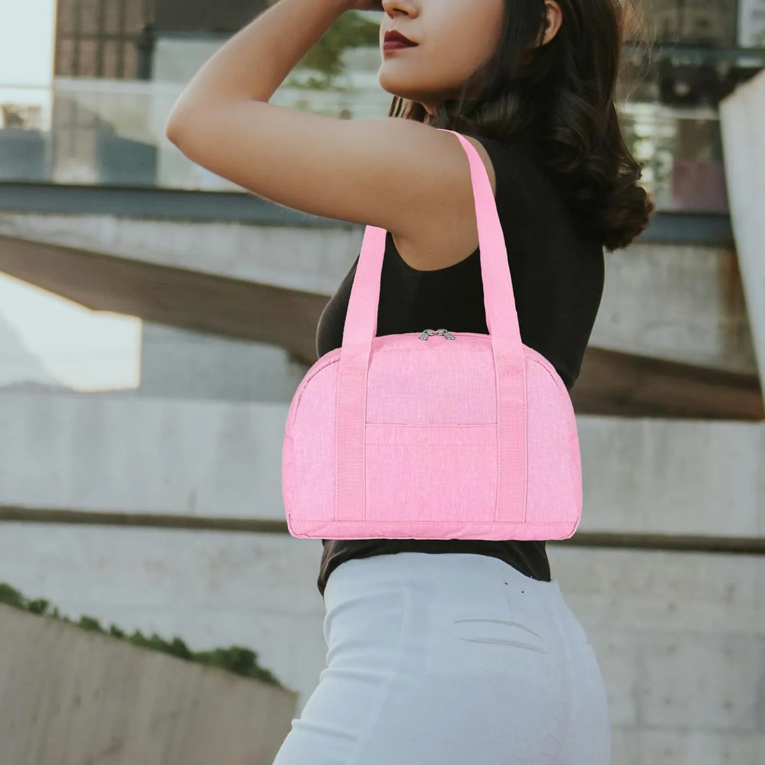 Mini Gym Bag for Women Girls, 12 inch Small Gym Tote Bag, Lightweight Carry On Bag, Small Duffle Bag for Travel Sports