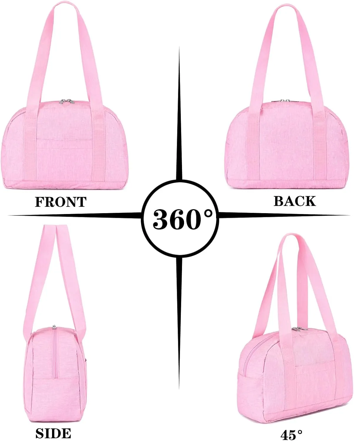 Mini Gym Bag for Women Girls, 12 inch Small Gym Tote Bag, Lightweight Carry On Bag, Small Duffle Bag for Travel Sports