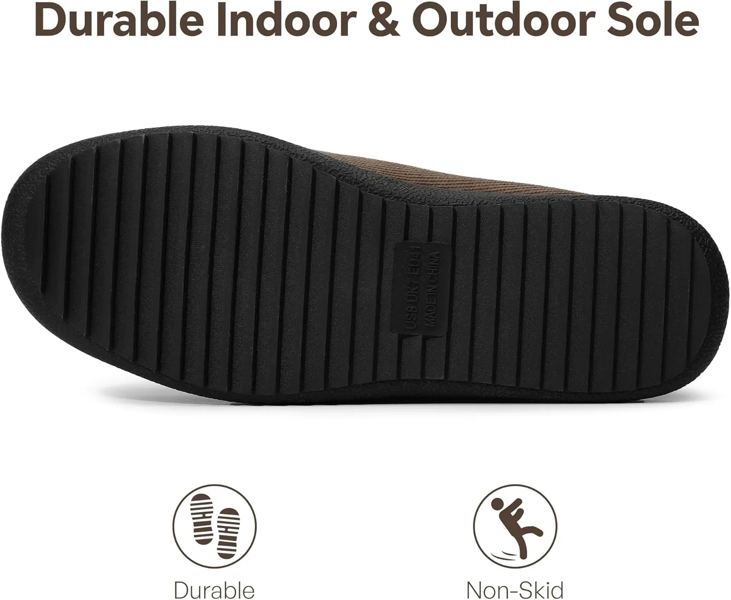 MIXIN Mens Moccasin Slippers Memory Foam House Shoes, Indoor/Outdoor Warm Loafer Slippers Birthday Gifts for Men Dad Husband