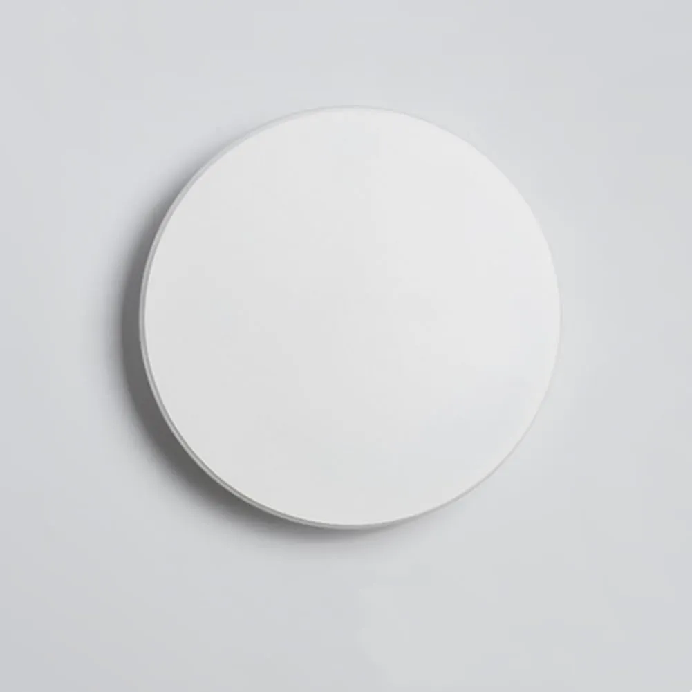 Modern Minimalist Round Wall Light Flat White Wall Sconce Light Disc Circle Shape Metal Wall Lamp LED Stairwell Lighting for Living Room Porch - 11.8" Warm Light