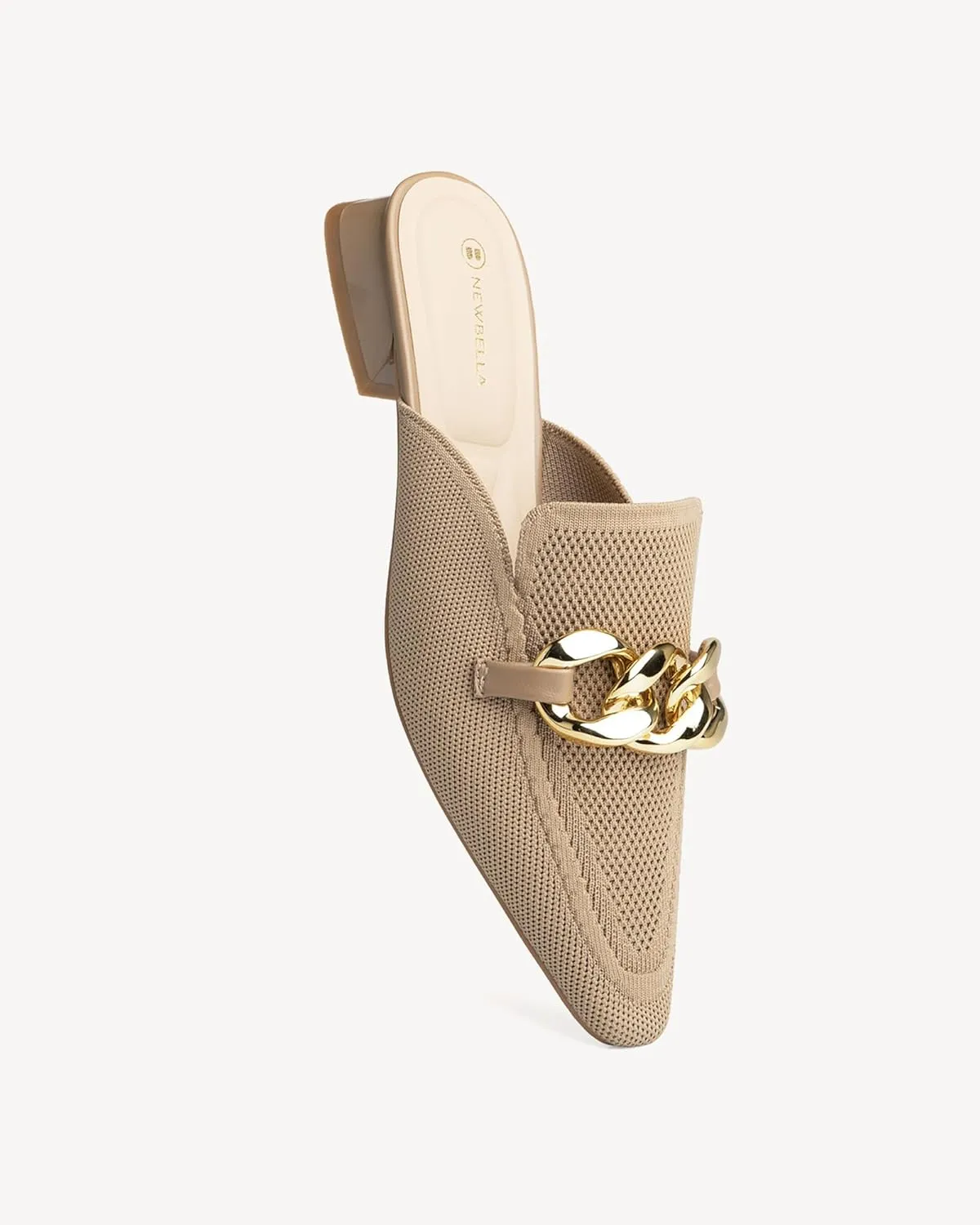 Mousse Fit Women Flat Mules Commute Pointed Toe Mules Flats Slip On Slides Walking Shoes