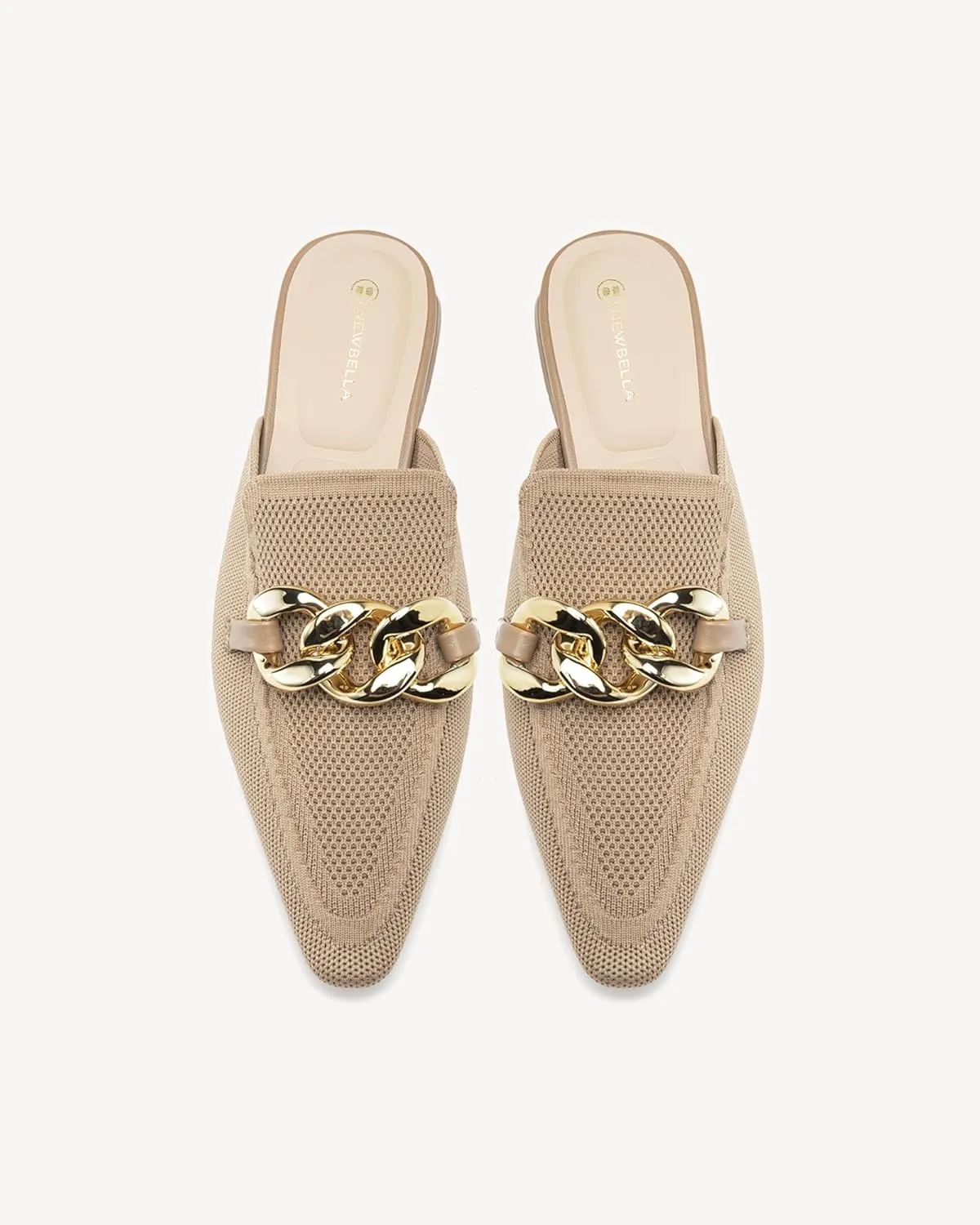 Mousse Fit Women Flat Mules Commute Pointed Toe Mules Flats Slip On Slides Walking Shoes