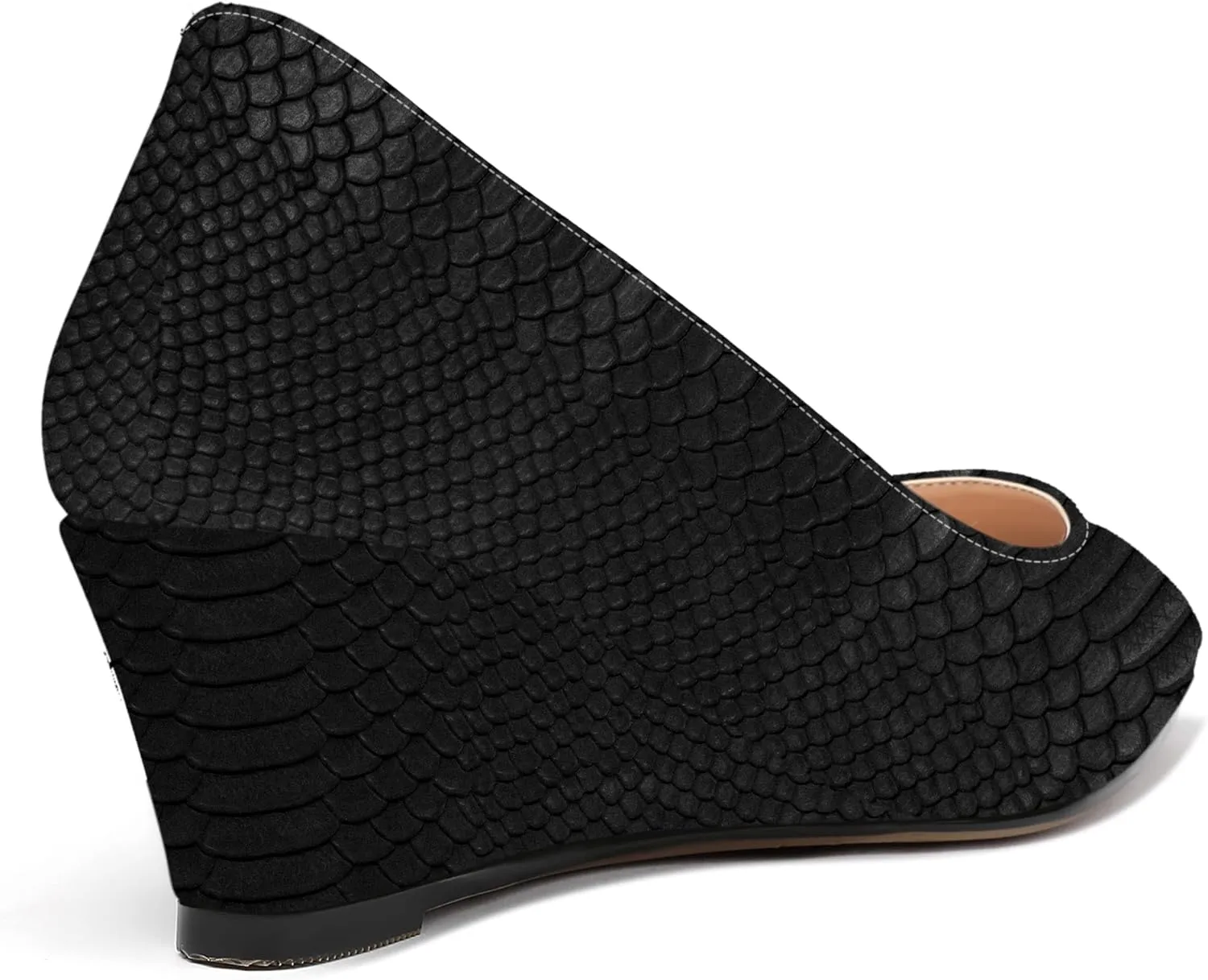 MOVINSTEPS Womens Pointed Toe Dress Slip On Work Wedge Low Heel Pumps Shoes 2 Inch