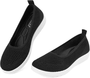 MUSSHOE Walking Shoes Women Breathe Mesh Slip On Sneakers Women Comfortable Lightweight
