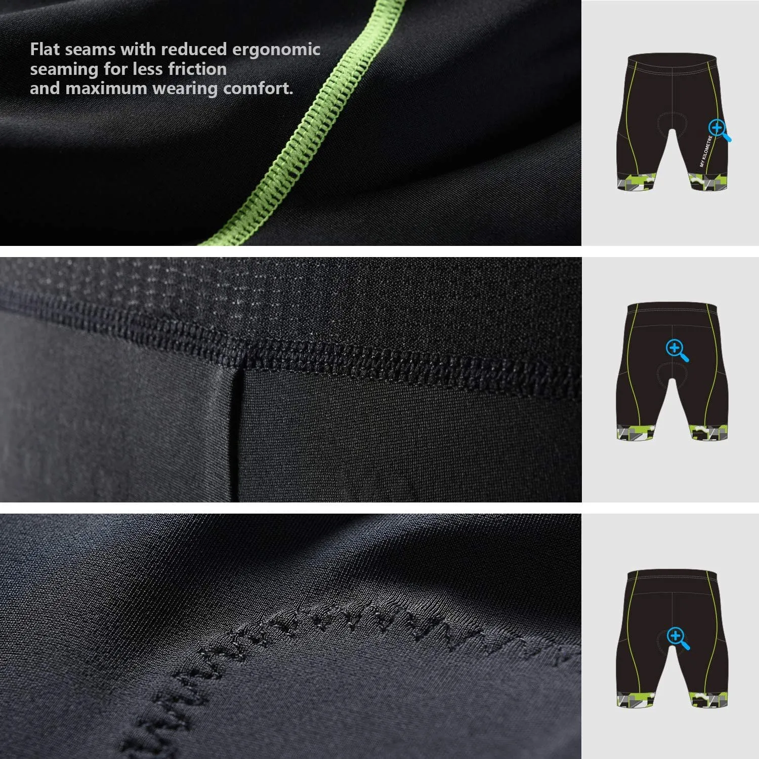 MY KILOMETRE Mens Triathlon Shorts with Adjustable Drawstring Easy Reach Leg Pockets Chamois for Long-Distance Tri Race