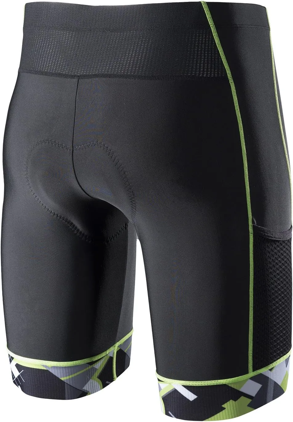 MY KILOMETRE Mens Triathlon Shorts with Adjustable Drawstring Easy Reach Leg Pockets Chamois for Long-Distance Tri Race
