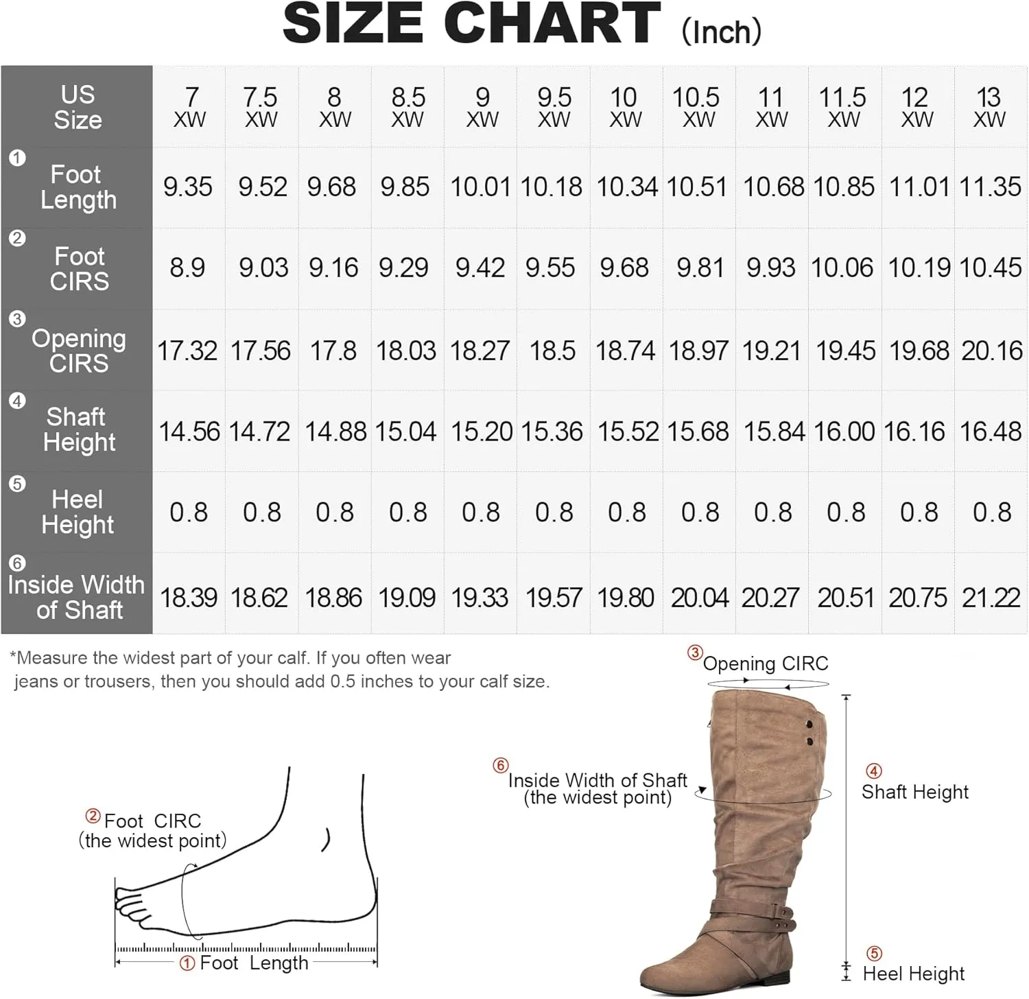mysoft Women's Wide Calf Knee High Boots Flat Tall Boots with Side Zippers
